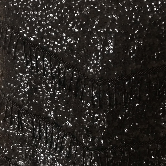 Vintage black beaded tank top. - Picture 2 of 2